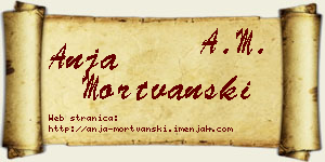 Anja Mortvanski vizit kartica